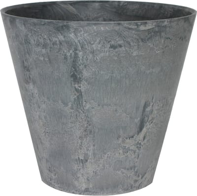 Ter Steege Plantenpot/bloempot - natuursteen look grijs - D22 x H20 cm