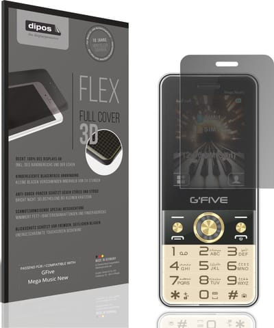 dipos FLEX – Matte Privacy Screenprotector geschikt voor GFive Mega Music New | Volledige Schermbescherming | Case-Friendly