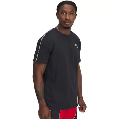 Under Armour Sportshirt Icon Hwt Taping T-Shirt 1390300 Black 001-XS