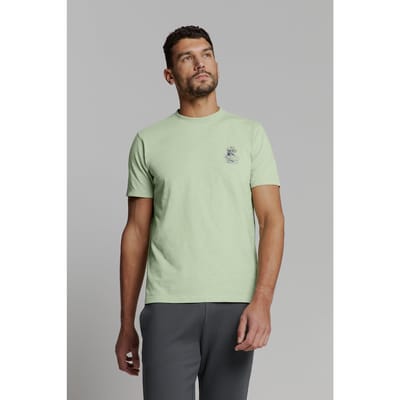 No Excess T-shirt Crewneck Slub Placed Prints Mint Maat: L | T-shirts met Print Outlet | Heren | Groen
