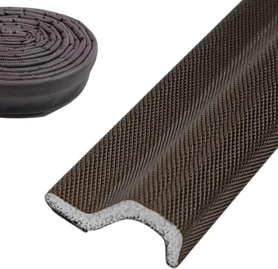 tochtstopper voor voordeur en ramen, warmte-isolatie van deuren en ramen (30 mm x 7 mm), PU-schuim-afdichtingsstrips met nylon coating, tochtstopper voor ramen en deuren