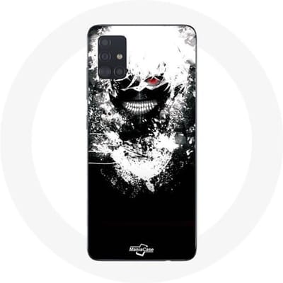 Coque maniacase pour Samsung Galaxy A51 Tokyo Ghoul Anime d'horreur pure Ken Kaneki zwart