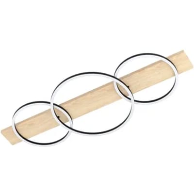 Eglo Plafondlamp Boyal Hout Zwart 2x12w