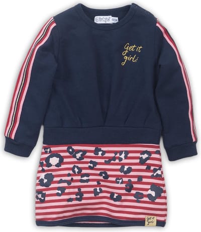 Dirkje - Baby dress - Navy + red + pink - Vrouwen - Maat 74