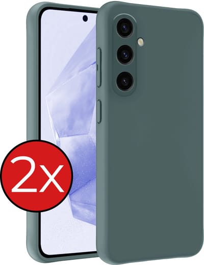Hoesje - 2 Stuks - Geschikt voor Samsung Galaxy A36 - Sterk & Shockproof - Telefoonhoes - Back Cover - Case Siliconen - Telefoon Hoes - Donkergroen