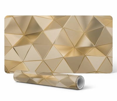 Aanrechtmat met een trendy 3D geometrische print, 90x45 cm