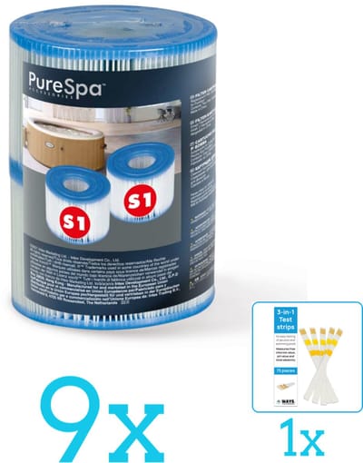 Intex Filter Cartridge S1 voor Opblaas Spa Jacuzzi - 2 stuks - Volumebundel - Filters - 9-delig
