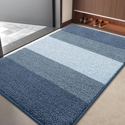 Homaxy - Droogloopmat - Schoonvoetsmat - Antislip Droogvoetsmat - Ingang Deurmat - 80x120 cm - Lichtblauw