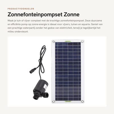 Solidchoice - Dailygoody - Zonnefonteinpompset - Zonne Vogelbadfonteinpomp - Hoge Efficiëntie - Zwart - Buitenzonnewaterfonteinpomp - 800 Liter Per Uur - Geschikt v...