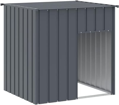 Hondenbench met Dak 110x103x109 cm Dakloos Gepoedercoat Staal Antraciet
