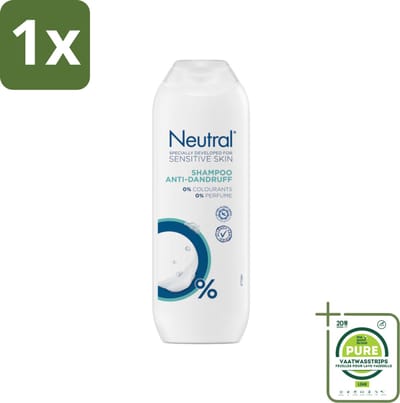 1 x Neutral - Shampoo - Gevoelige Huid - Anti-Roos - 0% Kleurstof & Parfum - 250 ml - Anti-roos Shampoo - Gevoelige Huid - 0% Parfum - 0% Kleurstof - 0% Parabenen
