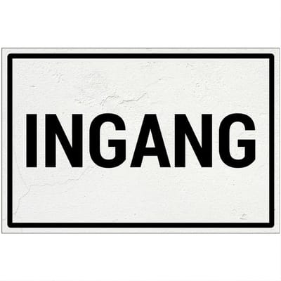Ingang bord | Forex Re materiaal | 18 x 12 cm