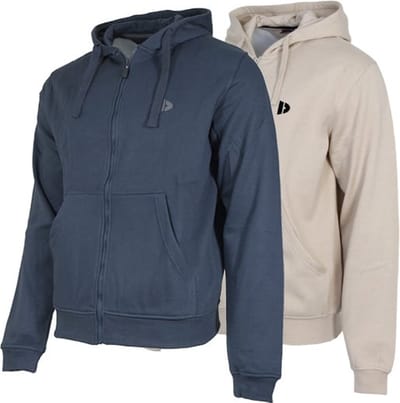 2-Pack Donnay - Sweatvest met capuchon (Bruce) - Sportvest - Heren - Navy/Sand (928) - maat M