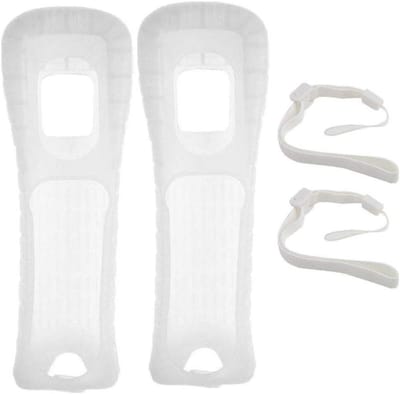Set van 2 Siliconen Hoesjes en Polsbandjes voor Wii Controller - Bescherming en Grip