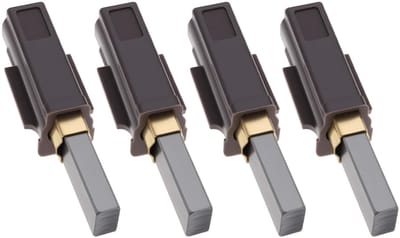 Dailygoods- Koolborstels 28x11x6,3mm - 4 Stuks - Compatibel met Fawas Duo Vac 3525/SYM-448E/300 - Vervangingsonderdeel - Duurzaam Materiaal - Optimale Geleidbaarheid - Motorborstels