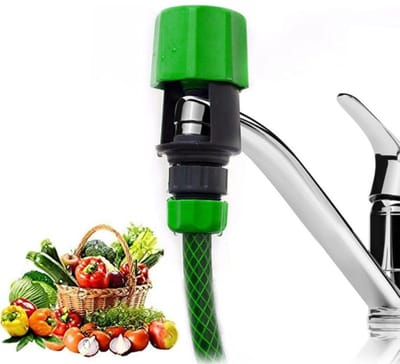 Groene universele verbindingsbuisconnector, waterslangadapter keukenbuisconnector kraanadapter, wateraccessoires slangconnector, tuin, huis, keuken, slangconnectoren en accessoires