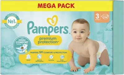 Pampers Premium Protection 114 Luiers Maat 3 (6-10 kg)