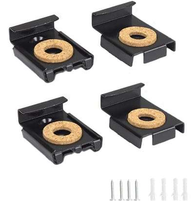 NTH products- Spiegelhouder - In hoogte verstelbaar - Veerbelaste Ophangingen - Clipset met Zware Pluggen - Set van 4 Stuks - Voor Bad- en Woonkamerspiegels - Spiegelbeugel