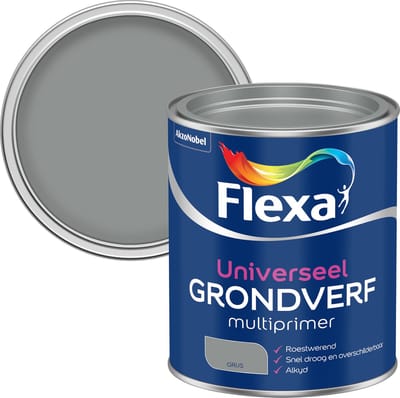 Flexa Multiprimer Grondverf - Binnen En Buiten - Grijs - 750ml