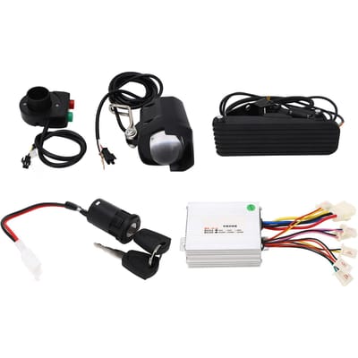 24V 350W Controller met Borstelmotor met Voetgaspedaal en Schakelaarset voor Voorlicht voor Elektrische
