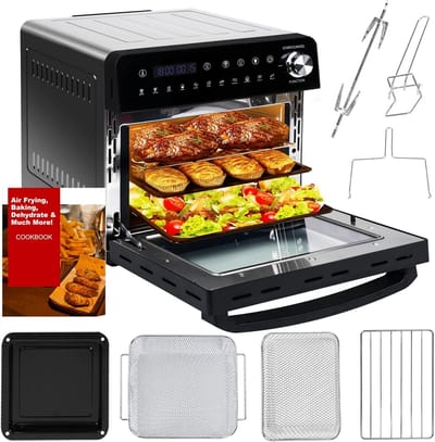 Mini Oven met Airfryer Functies - 14L, 1800W, 11-in-1 met Aanraakscherm en 7 Accessoires