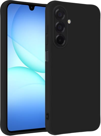 Hoesje - Geschikt voor Samsung Galaxy A17 - Sterk & Shockproof - Siliconen Case - Hoes Cover - Telefoonhoes - Zwart