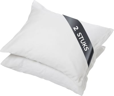 Sleeps Molton kussenbeschermer 60x70 cm 2 stuks - Molton Kussensloop - Met Rits - Anti allergie - Hotel Kwaliteit - Extra Zacht