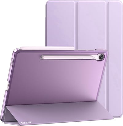 Sounix Tablet Hoes Geschikt voor Samsung Galaxy S10 LITE / S10 FE / S9 / S9 FE - 10.9 inch - Hoesje - Transparant Achterpaneel - Paars