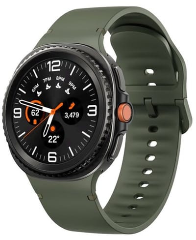 By Qubix - smartwatch bandje - Compatible Samsung bandje - Soft siliconen band - Maat: S/M - Leger groen - Geschikt voor Samsung Galaxy Watch 9 (40/44mm) - Watch 8 (40/44mm) - Watch 8 Classic (46mm)