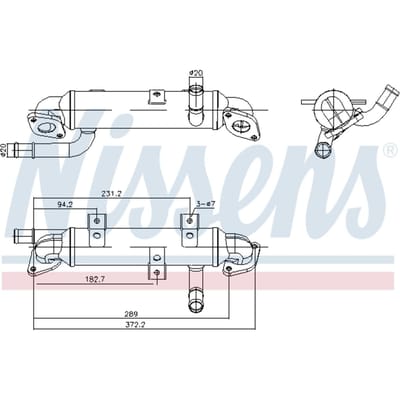 Radiator, uitlaatgasrecirculatie NISSENS 989417