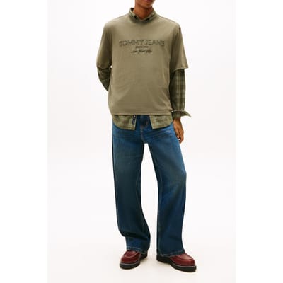Tommy Hilfiger 90s New Classics T-shirt Dark Greenery Taglia: L | T-shirt stampate Outlet | Uomo | Verde