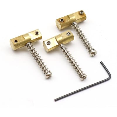 1 Set Tl Gitaarbrug Zadels Vintage Messing Gecompenseerde Zadels Voor Tele Stijl Gitaaronderdeel beige