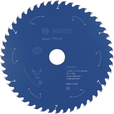 Bosch Cirkelzaagblad Expert for Wood voor Accu-tafelzagen 216 x 2 x 30 mm 48 - 2608644521