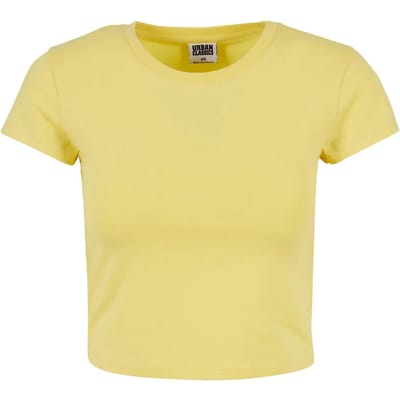Urban Classics - Stretch jersey Crop top - XS - Geel