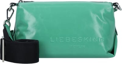 LIEBESKIND BERLIN Leren Schoudertas Elvira Paper Touch Crinkle Camera Bag Jade Groene