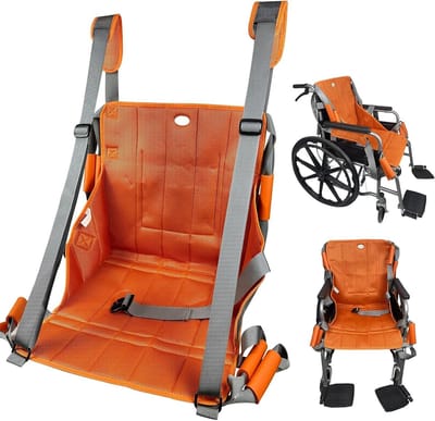 Transfer Hulp Board - Glijplank Rolstoel - Patiënt Overbrengen - Drielaags Ontwerp - 19" x 18" - Oranje