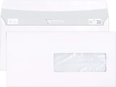 Clairalfa enveloppen C6/5 114x229mm wit met venster rechts 40x110mm 500 stuks