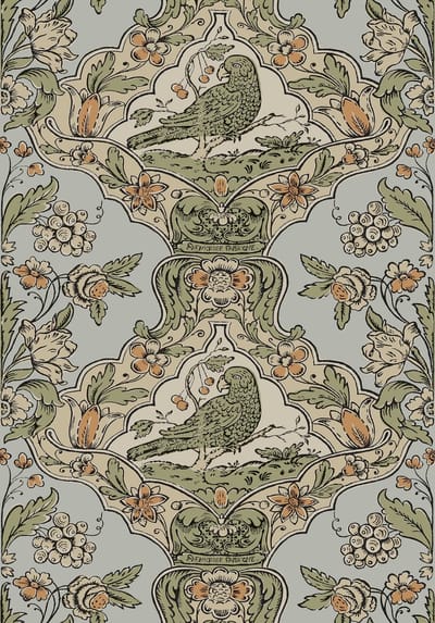 Boråstapeter Vliesbehang 8050 - Anno II - Klassiek Blauw - 53cm x 10.05m