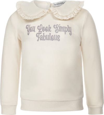 Koko Noko T46966 Truien & Vesten Meisjes - Sweater - Hoodie - Vest- Gebroken wit - Maat 140