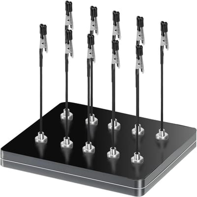 Soldeerhulp met Krokodillenklemmen en Magnetische Sokkel, Flexibel en Antislip voor Solderen en Modelbouw