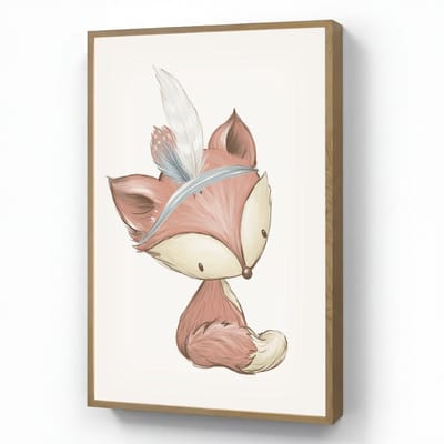 Nachtlampje 60x90 cm - Kinder lamp - Vos - Dier - Bosdieren - Tafellamp kinderkamer draadloos - Slaapkamer lampje - Bedlamp kinderen - Kinderlampje - Wandlamp babykamer - Nachtlampjes
