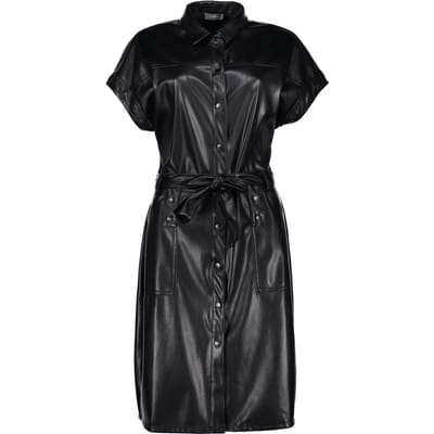 Geisha Dress Pu Black Size: S | Shirt Dresses Outlet | Dames | Zwart