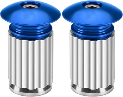 Stuur Eindkappen - Handvat Grips - Fietsen Verbeteren - Aluminium Legering - 8x4x2.4cm - Blauw