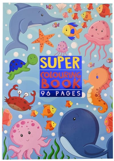 Kleurboek Oceaan 'Super Colouring Book' - Kleurboeken voor Kinderen - Tekenboek Kinderen - Kleurboek Kinderen - Tekenen Kinderen - Tekenblok voor Kinderen - 96 Pagina's - A4 - Vanaf 5 jaar