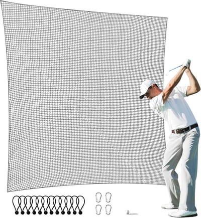VEVOR Golfnet 3 x 46 m golfoefennet indoor slagnet - heavy duty nylon - doe-het-zelf balnet - rijden trainingsschommel - voor golf honkbal hockey voetbal