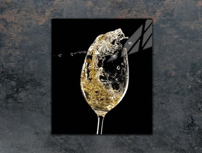 TMK ArtDeko Serie - Snijplank - Glas - 45x52 cm - Wijnmotief