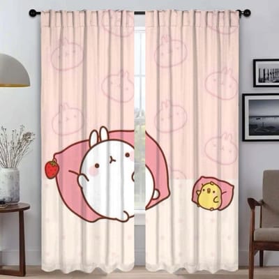 Rideau occultant pour pièce 2 panneaux M-molang Rideaux Chambre d'enfant Décoration d'Halloween Cloisons Stores Rideaux d'intérieur pour la maison W50xH70cmx2pcs-CL