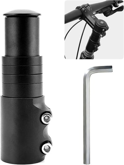 Verstelbare Zadelpen Verhoger voor Fietsen - Aluminium Stuurverhoger voor MTB en Wegfietsen 28.6mm, Ideaal voor Comfort en Stuurhoogte Aanpassing