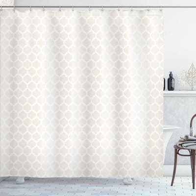 ABAKUHAUS douchegordijn – eierschaalwit 175×200 cm – polyester