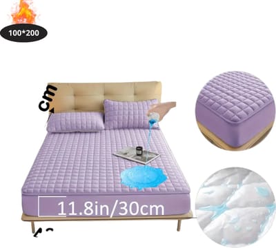 Nivard Waterdicht Hoeslaken - Beddengoed - Fitted Sheet - Bed - Paars 100x200